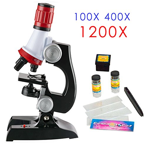 Kids microscope science kit with slides educational beg…