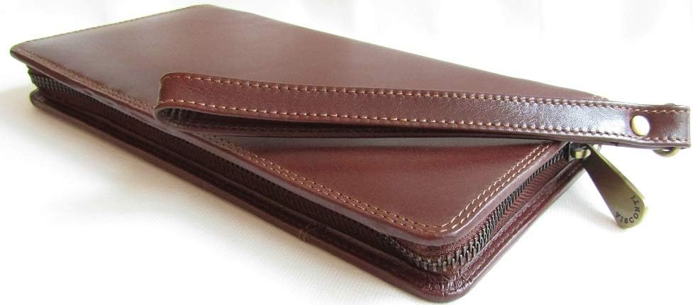 New Unisex Visconti Italian Style Leather Passport Travel Wallet Black or Brown Style MZ101 Monza Wing (Italian Brown) - Image 4