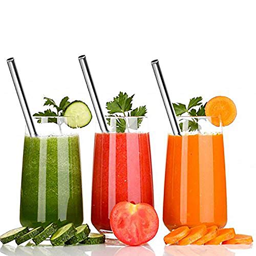LessMo 304 Edelstahl Strohhalme, 12er Set Metall Trinkhalme, Wiederverwendbare, Mit 2 Reinigungsbürsten, Umweltfreundlich, Ungiftig, für Smoothie, Milchshake, Cocktail und Heißgetränk – Bild 8