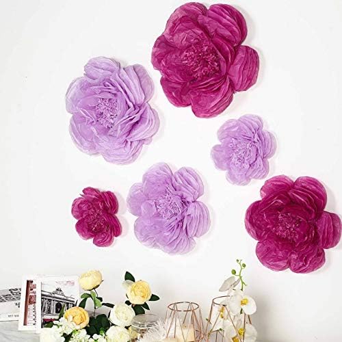 Mikash 12 16 20 in Paper Peony Flowers Wall Backdrop Party Event Wedding Decorations | Model WDDNGDCRTN - 8877 | 18 pcs
