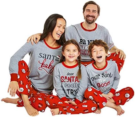 Matching Family Pajamas PJS Sets Christmas Sleepwear Letter Print Homewear Nightwear Adults Boys Kids Pajama Set Outfit