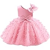 IBTOM CASTLE Toddler Butterfly Dress Baby Girls 3D Butterfly Tulle Birthday Dress Princess Formal Party Pageant Tutu Dress