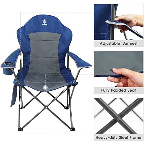 EVER ADVANCED High Back Folding Camping Chair Oversized and Fully