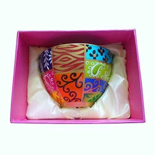 Limited Edition Hand Painted Diversity Squares Design Luxury Gift Box Decorative Gift for Home and Kitchen