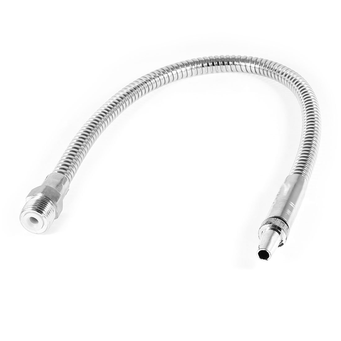 Sourcingmap 1/2"PT Male Thread Round Nozzle Metal Flexible Coolant Hose 58cm Long