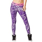 Zumba Womens Hyper Melt Metallic Long Leggings, Galaxy, X-Large