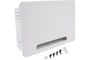 Getanye in Wall Cable Management Kit 9" in-Wall TV Media Box Recessed TV Outlet & Network Enclosure - Replacement for Working with Roku, Apple TV, Fire TV Stick