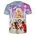 Trendy Printing Powerful Laser Cat T-shirt Short Sleeve Summer Couple Shirts , (L=US M)
