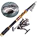 Sougayilang Portable Telescopic Fishing Rod and Reel Combos Travel Spinning Fishing Pole Kits