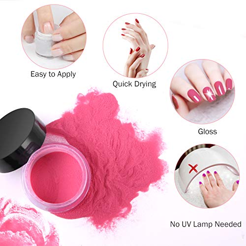 Dip Powder Nail Kit Starter, 20 Colors Dipping Powder Set for DIY Salon