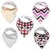 Baby Bandana Drool Bibs by Rain Lotus, Unisex 5 Pack Absorbent Cotton, Drooling and Teething Cute Baby Gift Set for Girls & Boys