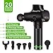 Massage Gun, Upgraded 20 Adjustable Speeds Handheld Vibration Deep Tissue Muscle Massager Device - with 6 Massage Heads and Portable Bag for Deep Muscle Tissue Massage