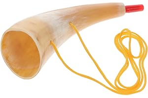 SUPVOX Viking War Horn, Ox Battle Trumpet with Strap Loud Sound Norse Cosplay Festivals Ceremonies Medieval Horn Instrument Unique