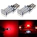Antline Extremely Bright 921 906 W16W 912 T15 24-SMD 3030 Chipsets 1600 Lumens LED Bulb Replacement Brillant Red for Car Center High Mount Stop Third/3rd Brake Lights (Pack of 2)