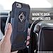 Rokform iPhone 6/6s PLUS Fuzion Pro Series Aluminum & Carbon Fiber Rugged Magnetic Phone case with twist lock & universal magnetic car mount (Black) 532301