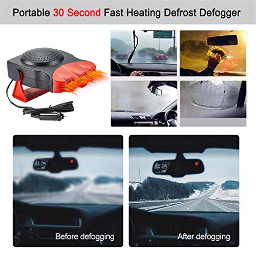 image for Bonaier Car Heater Defogger Fan, Portable Fast Heating Defrost Defogge