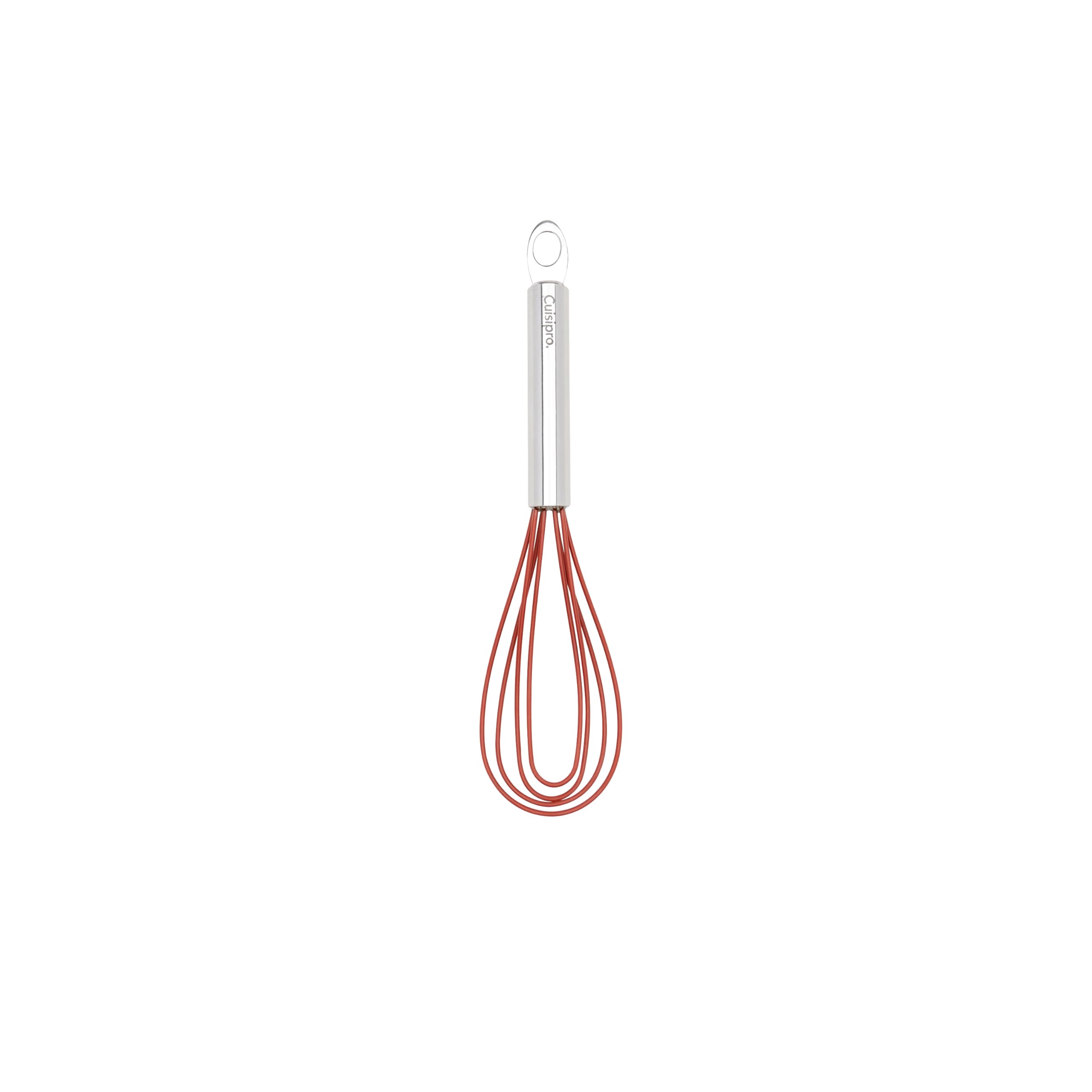 Cuisipro Flat Whisk, Red, Flexible Silicone, Non-Scratch, Heat Resistant, 20cm, 8”