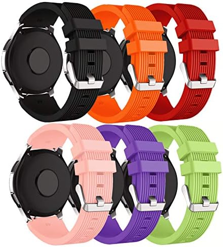 XingWangFa for Samsung Galaxy Watch (46mm) Straps Bands[6 PACK] 22mm Soft Silicone Sport Band Replacement Strap For Samsung Galaxy Watch (46mm) SmartWatch