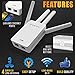 SETEK WiFi Range Extender Signal Booster to 2500 FT, 300 MBPS Wireless Internet Amplifier - Covers 15 Devices with 4 External Advanced Antennas, 5 Working Modes, Overvoltage Protection, LAN/Ethernet
