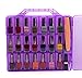 Universal Purple Transparent Nail Polish Organizer Storage Case for 48 Bottles Adjustable Dividers Space Saver