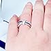 Rongxing® Jewelry Purple Amethyst Diamond Womens Zircon Cross White Gold Filled Wedding Rings Szie 8