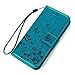 iPhone 6 Leather Case - Emixc Premium PU Leather Flip Folio Wallet Case Card Slot Kickstand Shock Absorbing Soft TPU Inner Bumper Protective Cover With Hand Strap For iPhone 6/6S 4.7 Inch