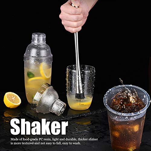 700ml Cocktailshaker, klarer Kunststoff Getränke-Shaker Bubble Tea Boba Cup Margarita Mix Messflasche mit Eissieb für… – Bild 4