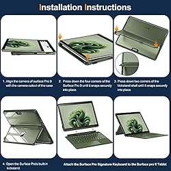 INFILAND Surface Pro 9 Case, Crystal Clear