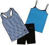 Body Glove Girl's 3-Piece Athletic Tank Tops and Shorts Sets