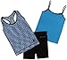Body Glove Big Girl's 3 Piece Athletic Tank Tops and Shorts Sets