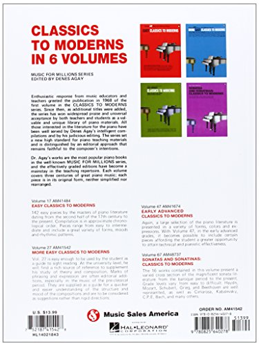 More Easy Classics to Moderns: Music for Millions Series (Music for Milions) - //medicalbooks.filipinodoctors.org