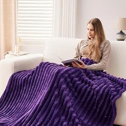 NEWCOSPLAY Super Soft Twin Blanket Purple Premium