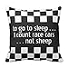 Emvency Set of 2 Throw Pillow Cover Car Cool Black White Formula Checkered Pattern Motorsport Decorative Pillow Case Home Decor Square 16 x 16 inch Pillowcase