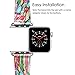 Fintie Band for Apple Watch 44mm 42mm, Premium PU Leather Patterned Replacement Wrist Strap for Apple Watch Series 4 (44mm) / Series 3 2 1 (42mm) All Models Men & Women - Love Tree
