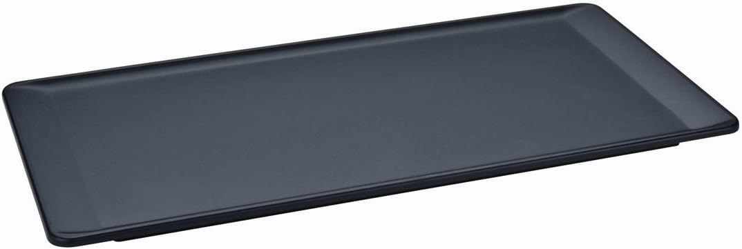 Welcome Tray, Small Serving Tray,Vanity Tray for 2 Cups 30 x 15.5 x 1.5cm, Melamine Black