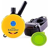 Best Dog Training e Collar - Educator Remote Trainer - Mini Educator 1/2 Mile Remote Trainer ET-300 WaterProof - Vibration Tapping Sensation With eOutletDeals Collapsible Pet Travel Bowl