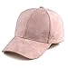 VANCOL Soft Faux Leather Suede Hat Baseball Cap (Light Pink)