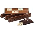 Begonia Engraved Rummy Board Game Set - Handmade Straight Rummicube Game Set (New) | Gift for Father - Turkish Okey