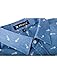 uxcell Men's Shirt Casual Slim Fit Short Sleeve Button Down Printed Shirts Blue 46