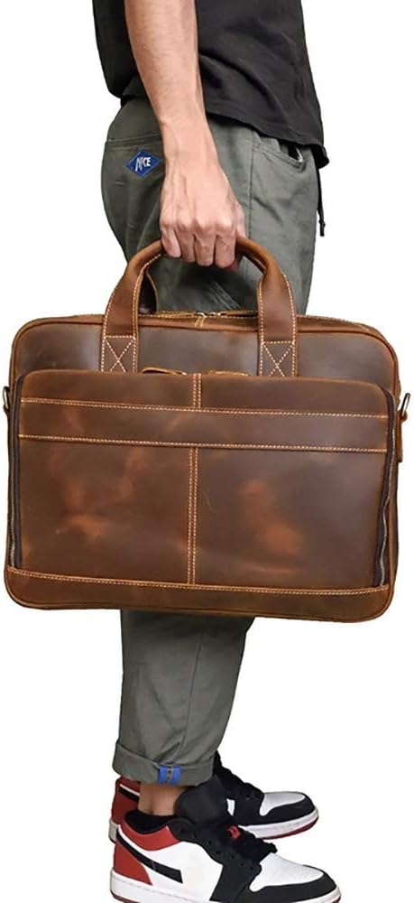 mens leather commuter bag