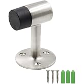 PHITUODA Floor Stop Door Stopper, 3 Inch / 75mm, Stainless Steel | Brushed Nickel, Heavy Duty, Pack of 1