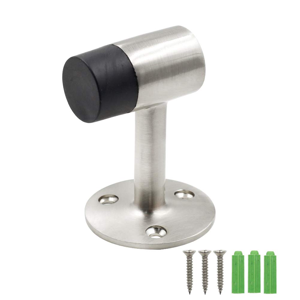 Photo 1 of PHITUODA 3 Inch / 75mm Heavy Duty Floor Stop, Door Stopper Stainless Steel Brushed Nickel - Pack of 1