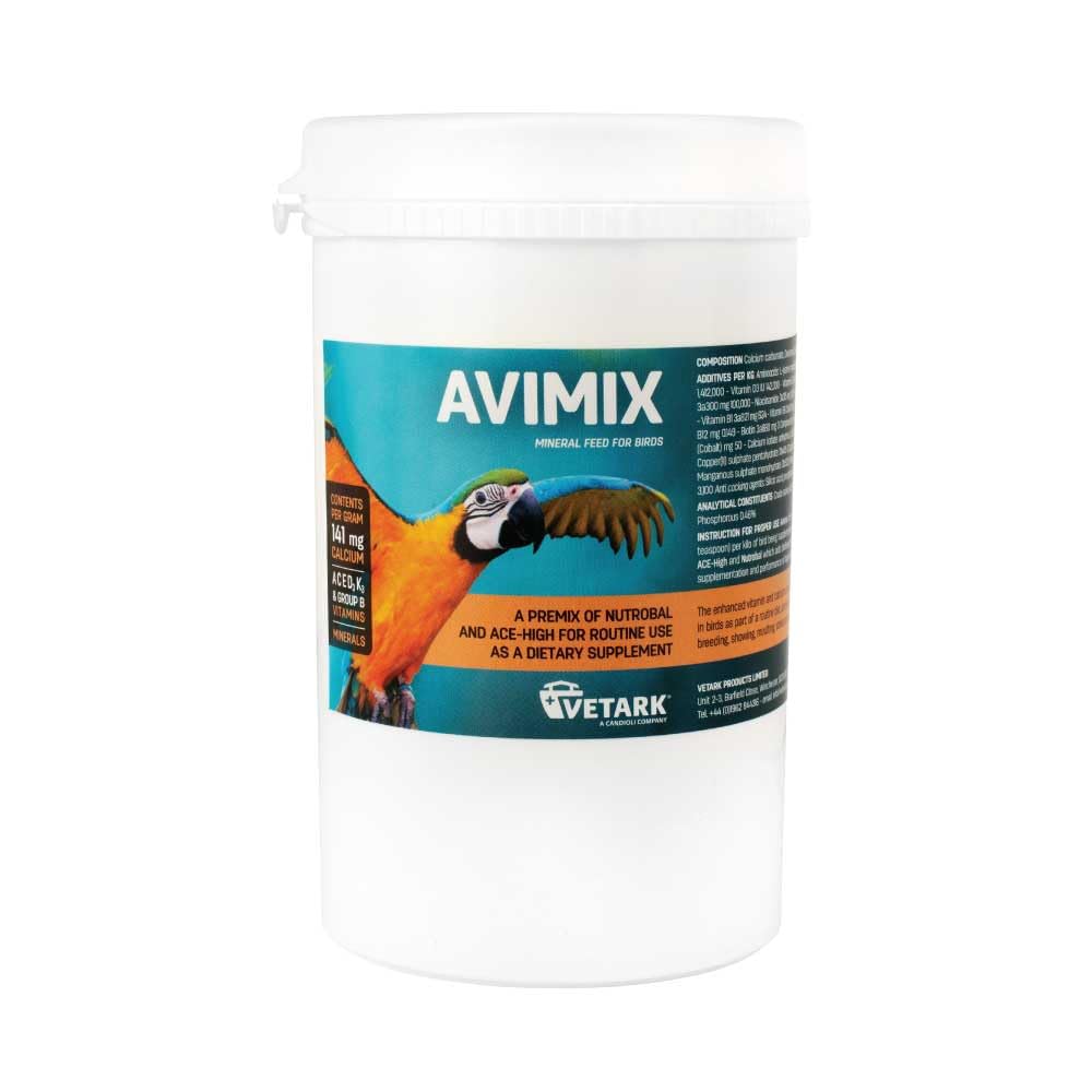 Vetark Avimix, multivitamin and Calcium Supplement for Birds, 250 g