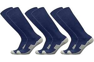 THAPLAY Baseball Socks 3 Pairs for Kid Youth Adult(4-20 Years Old) Team Sport Athletic Soccer Socks Cushion Softball Socks