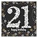 amscan 5018734 Sparkling Celebration 21 Beverage Napkins, Multi Color