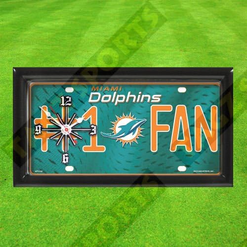 MIAMI DOLPHINS WALL CLOCK - BY TAGZ SPORTS