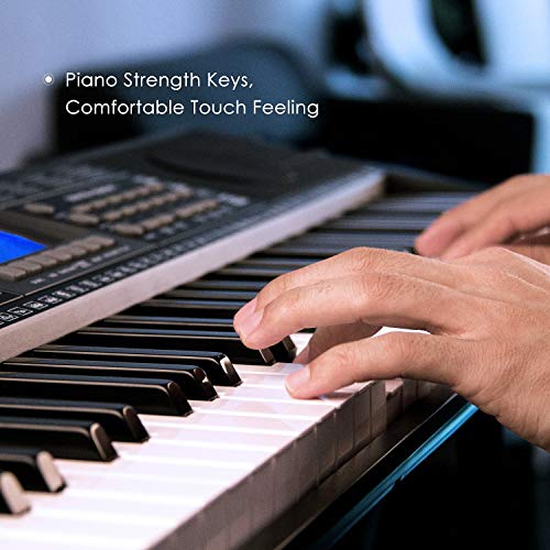 Mugig MKB-8891 61-key Keyboard Piano, Portable Electric Keyboard Piano with Sheet Music Stand, 3 Intelligent Education Teaching Mode, Dual Power Supply - Thumbnail 3