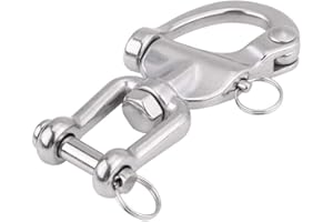 316 Stainless Steel Snap Shackles Quick Release Swivel Jaw Snap Sailing Shackle for Sailboat Spinnaker Halyard(128mm)