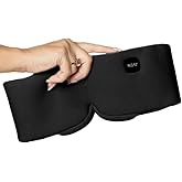 Neat Sunday Heated Eye Mask - Cordless Eye Mask for Dry & Tired Eyes - 4 Adjustable Temperature Settings - Rechargeable and Light Blocking, Washable Cover for Cleaning (Black Night)