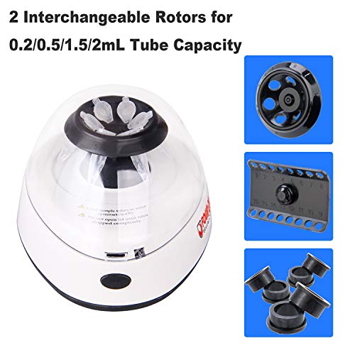Four E's Scientific Mini Centrifuge 5400rpm, 2000 x g RCF with 2